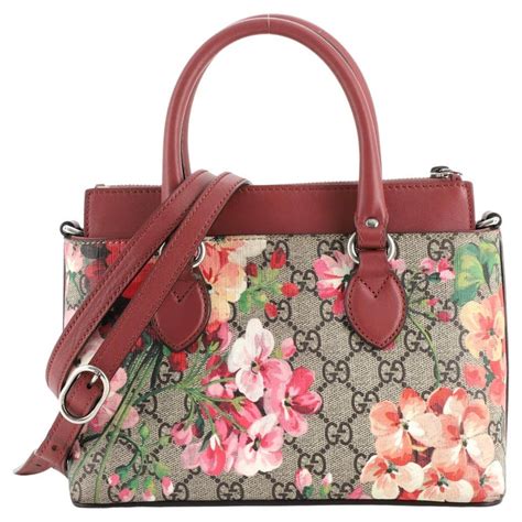 gucci linea a tote blooms